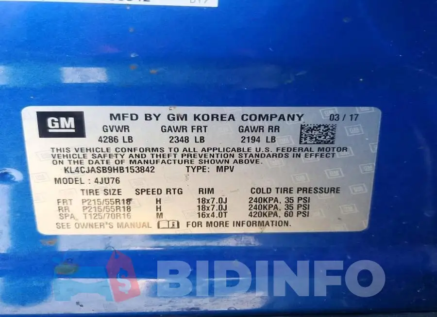 KL4CJASB9HB153842 Photo# 14