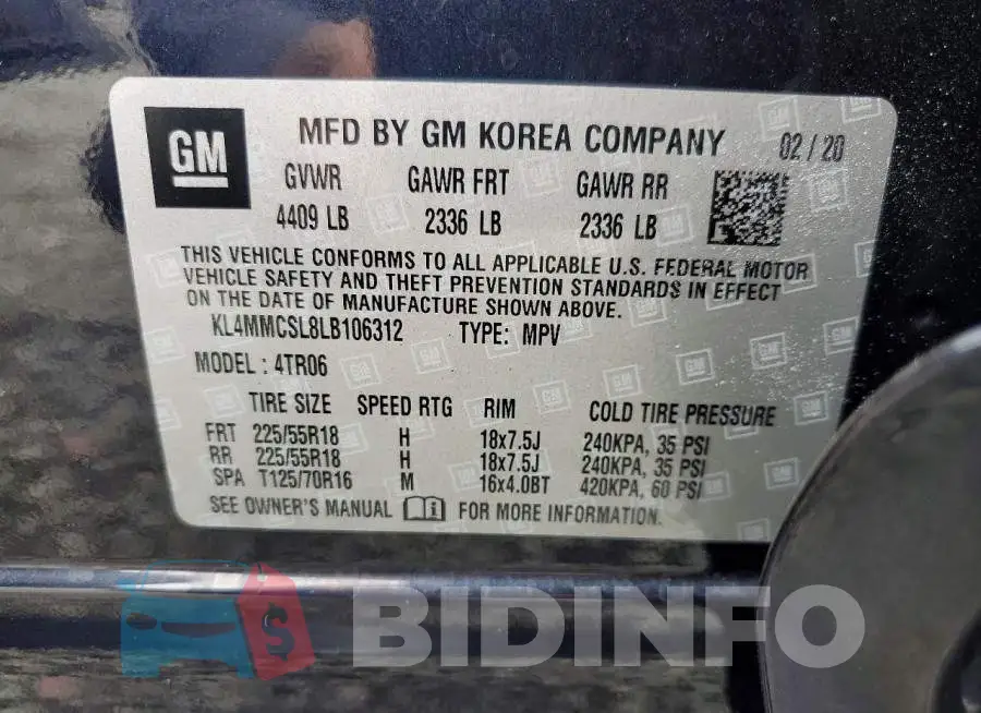 KL4MMCSL8LB106312 Photo# 13