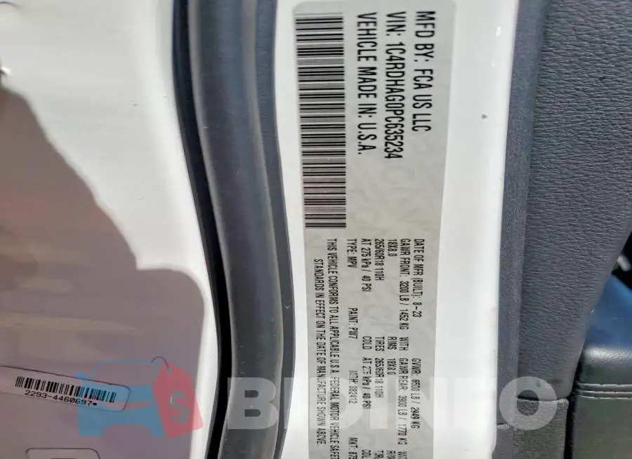 1C4RDHAG0PC635234 Photo# 12