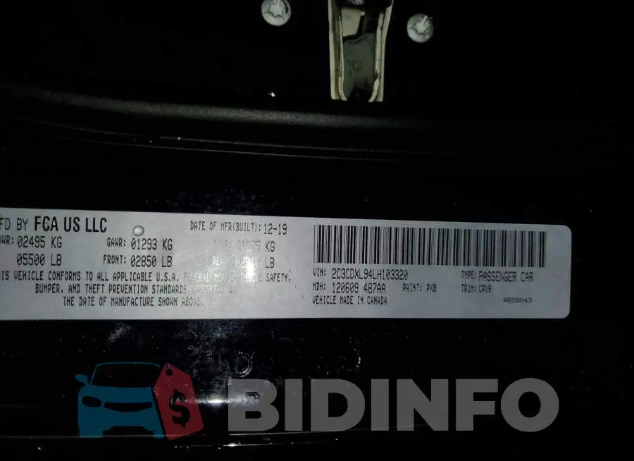 2C3CDXL94LH103320 Photo# 13