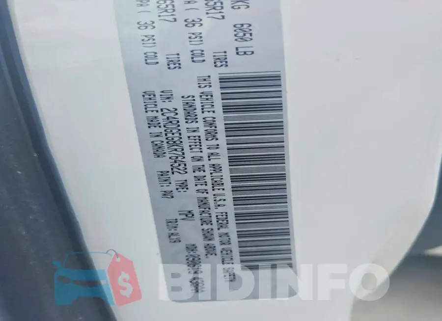 2C4RDGEG8KR764522 Photo# 13