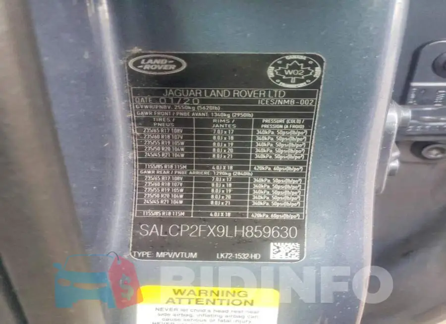 SALCP2FX9LH859630 Photo# 13