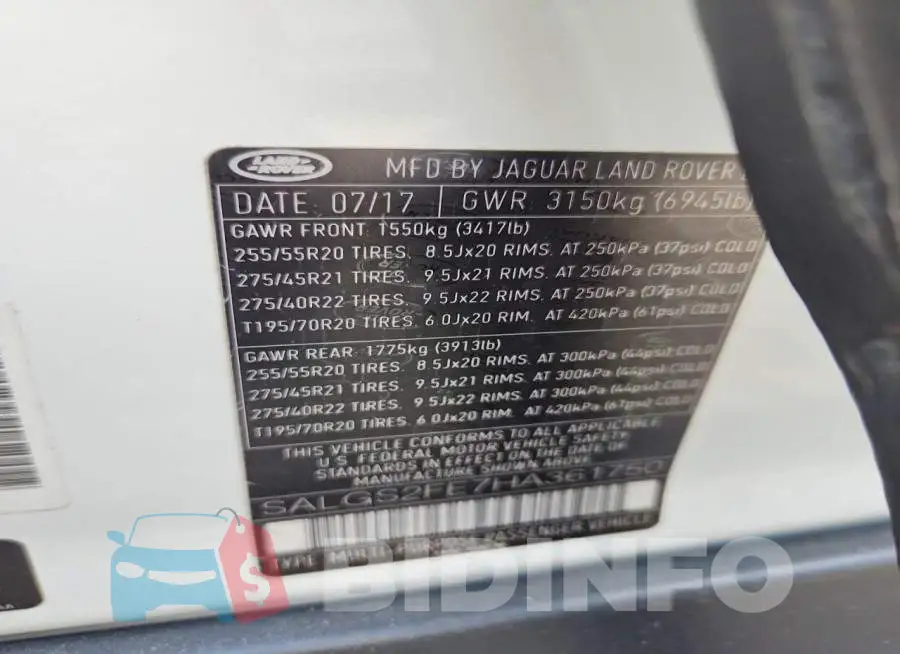 SALGS2FE7HA361750 Photo# 14