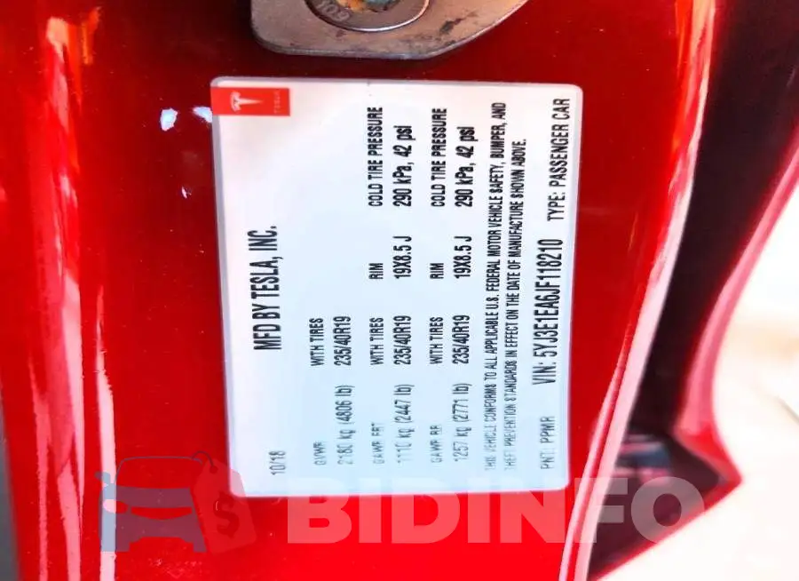 5YJ3E1EA6JF118210 Photo# 13