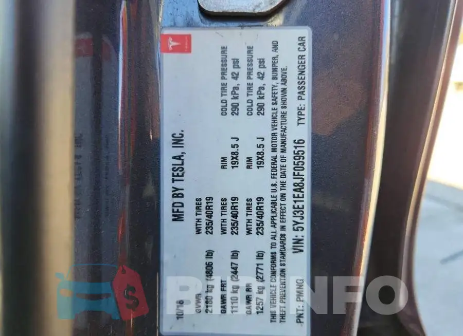 5YJ3E1EA8JF059516 Photo# 12