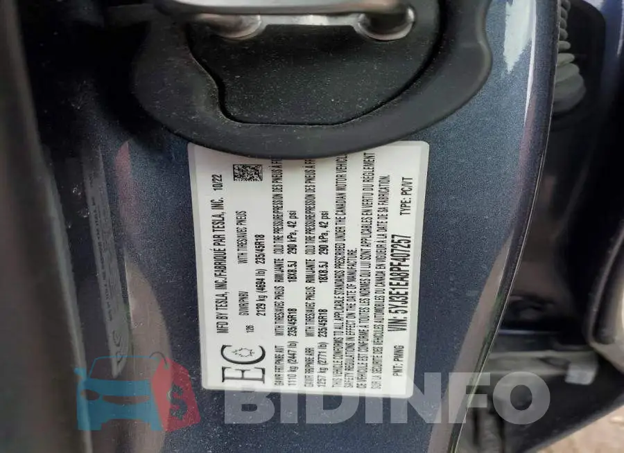 5YJ3E1EA8PF407257 Photo# 13