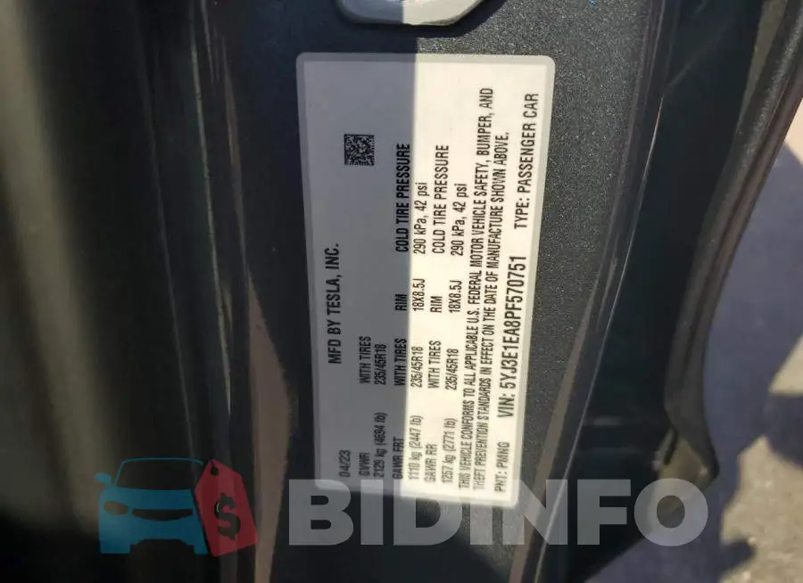 5YJ3E1EA8PF570751 Photo# 12