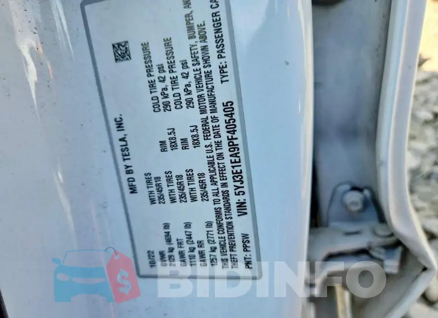 5YJ3E1EA9PF405405 Photo# 12