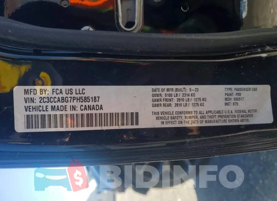 2C3CCABG7PH585187 Photo# 13