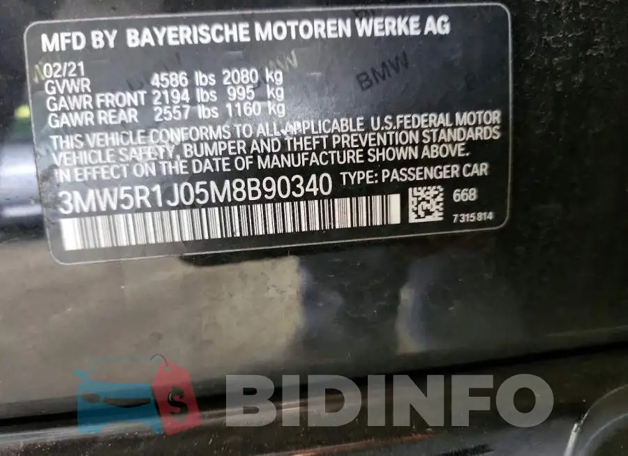 3MW5R1J05M8B90340 Photo# 12