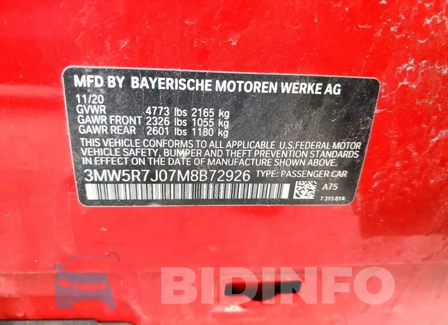 3MW5R7J07M8B72926 Photo# 13