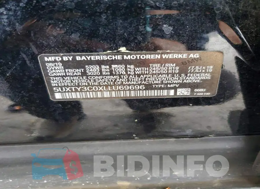 5UXTY3C0XLLU69696 Photo# 12
