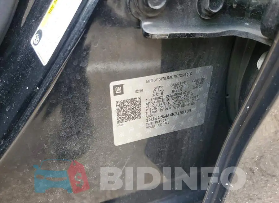 1G1BC5SM4K7150189 Photo# 12