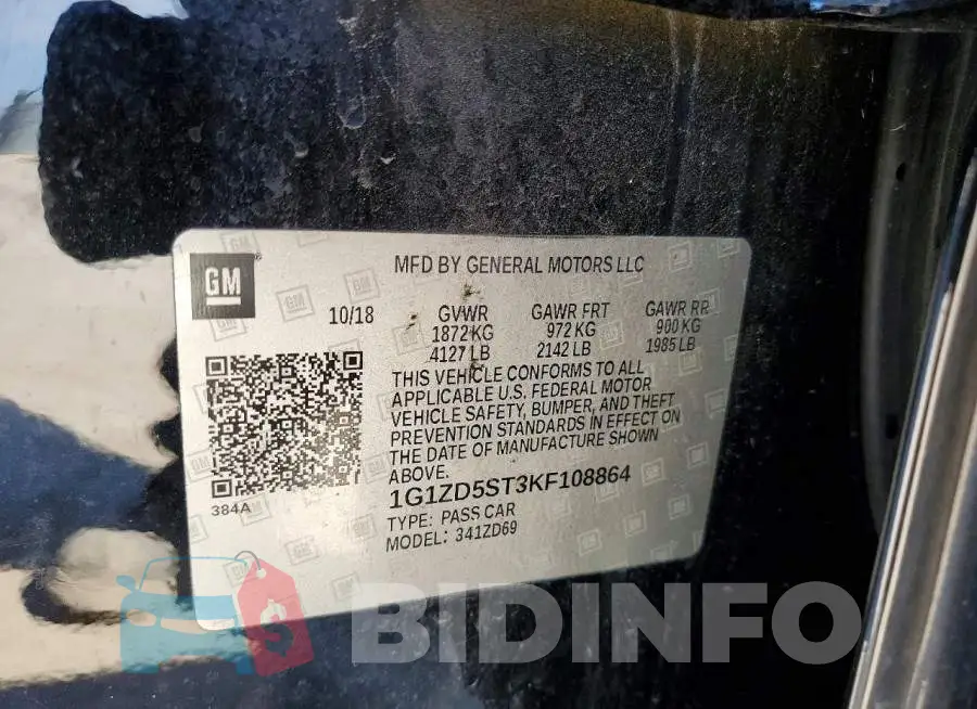1G1ZD5ST3KF108864 Photo# 12