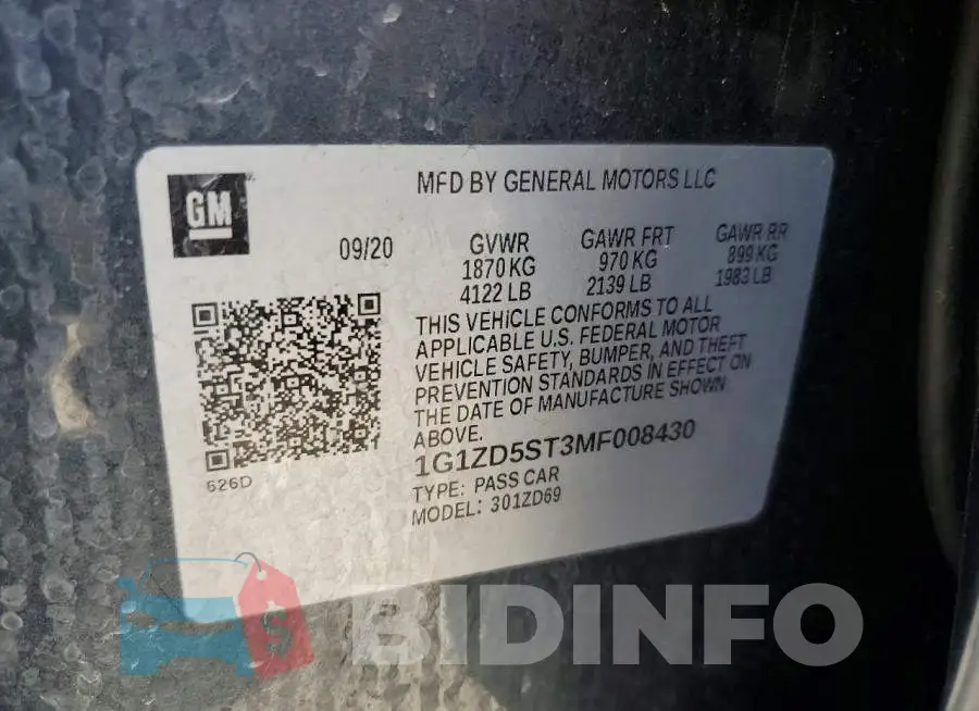 1G1ZD5ST3MF008430 Photo# 12