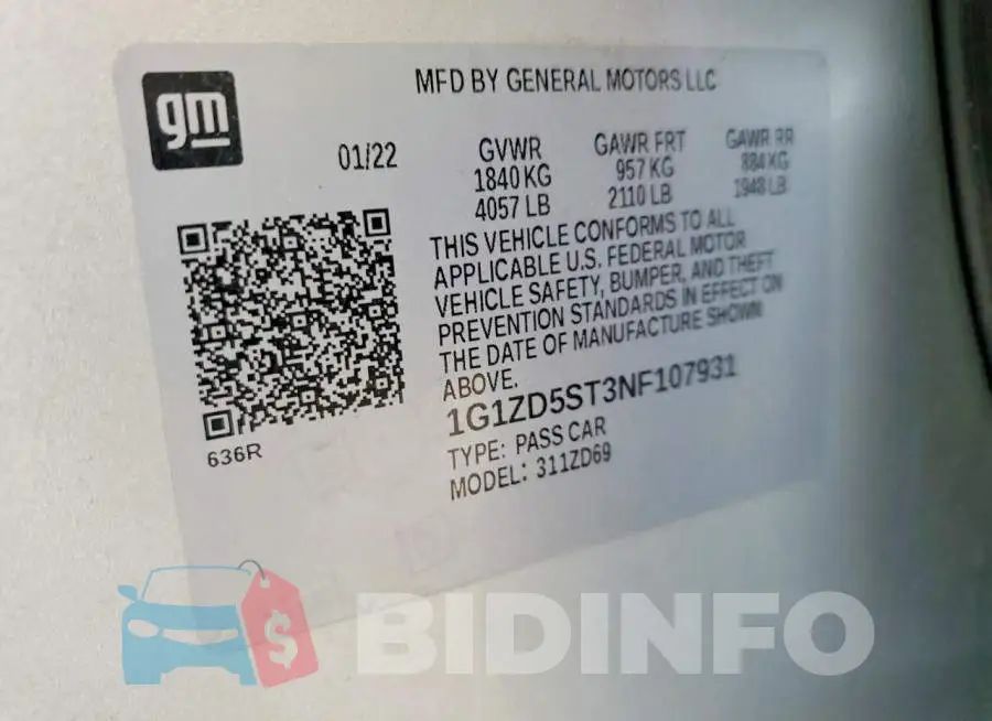 1G1ZD5ST3NF107931 Photo# 12