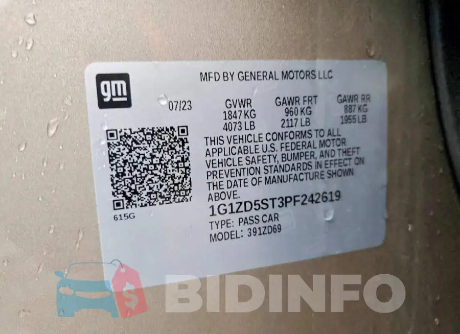 1G1ZD5ST3PF242619 Photo# 12