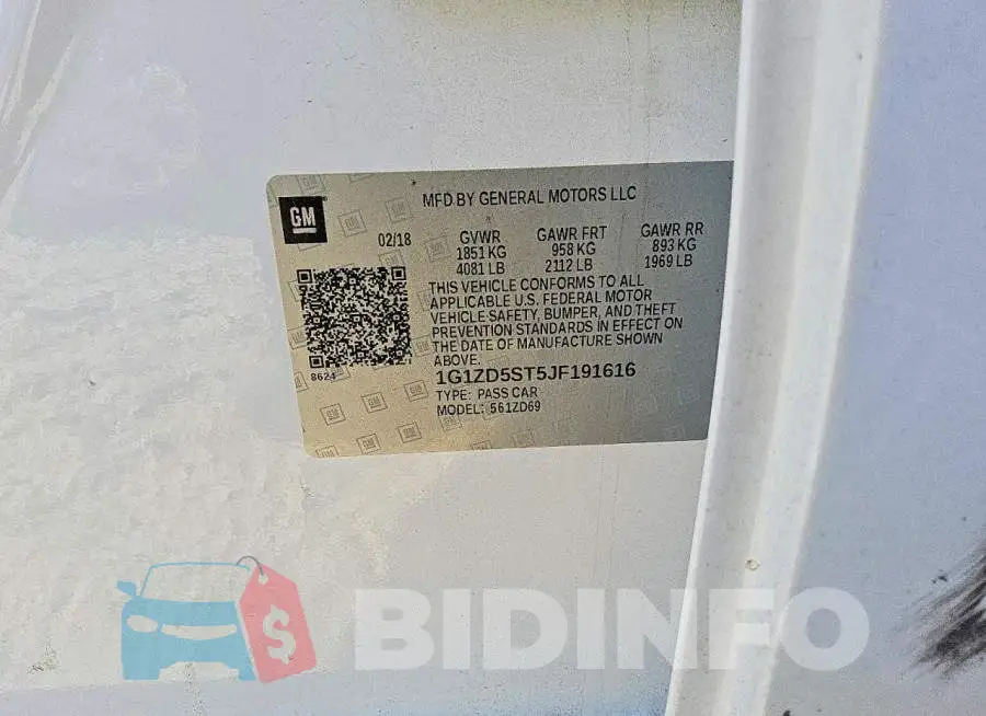 1G1ZD5ST5JF191616 Photo# 12
