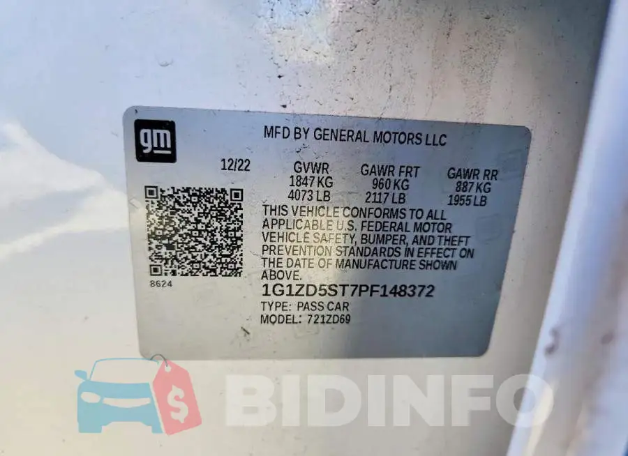 1G1ZD5ST7PF148372 Photo# 12