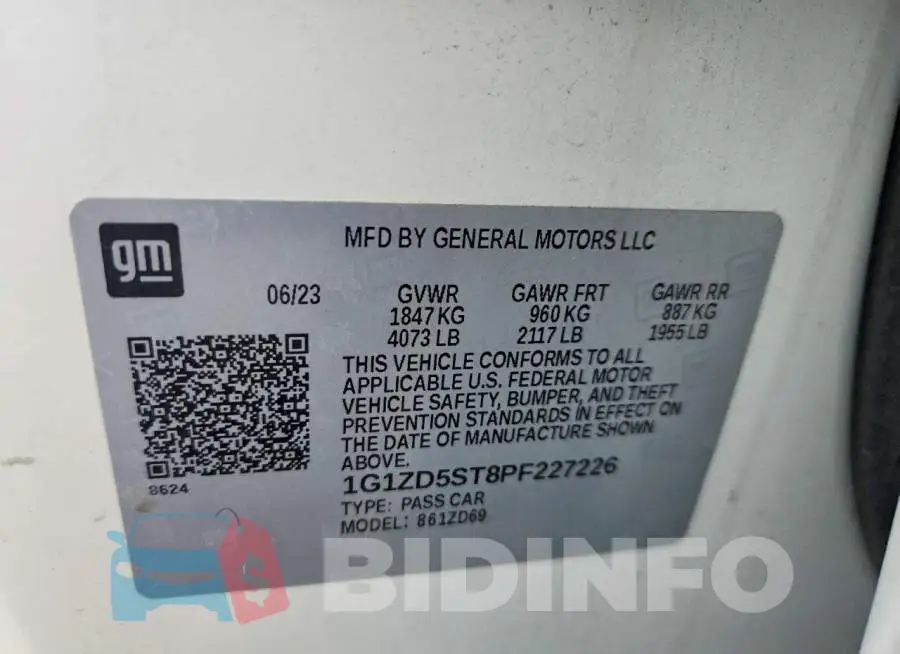 1G1ZD5ST8PF227226 Photo# 13