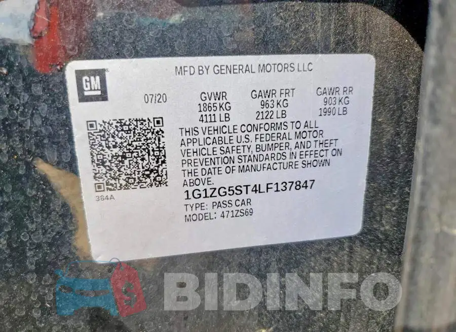 1G1ZG5ST4LF137847 Photo# 12