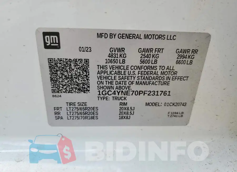 1GC4YNE70PF231761 Photo# 12