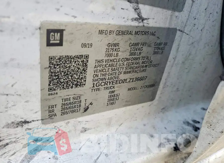 1GCRYEED2LZ136607 Photo# 12