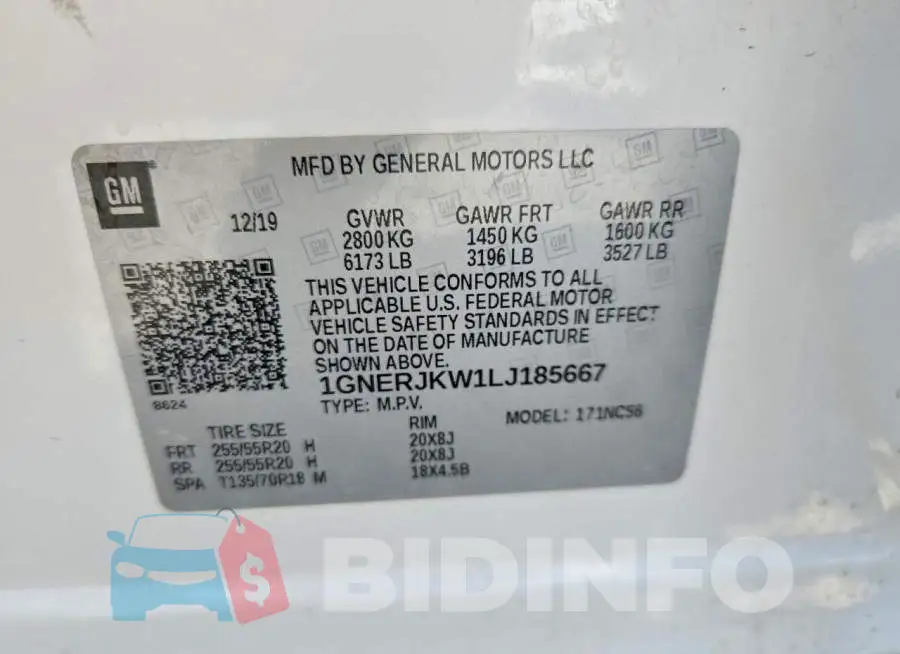 1GNERJKW1LJ185667 Photo# 12