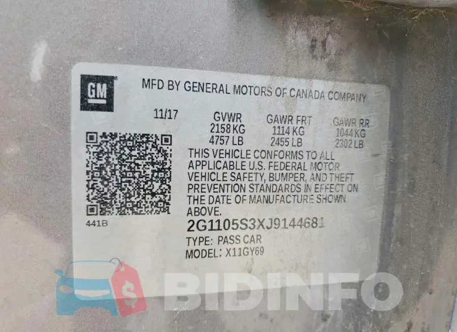 2G1105S3XJ9144681 Photo# 12