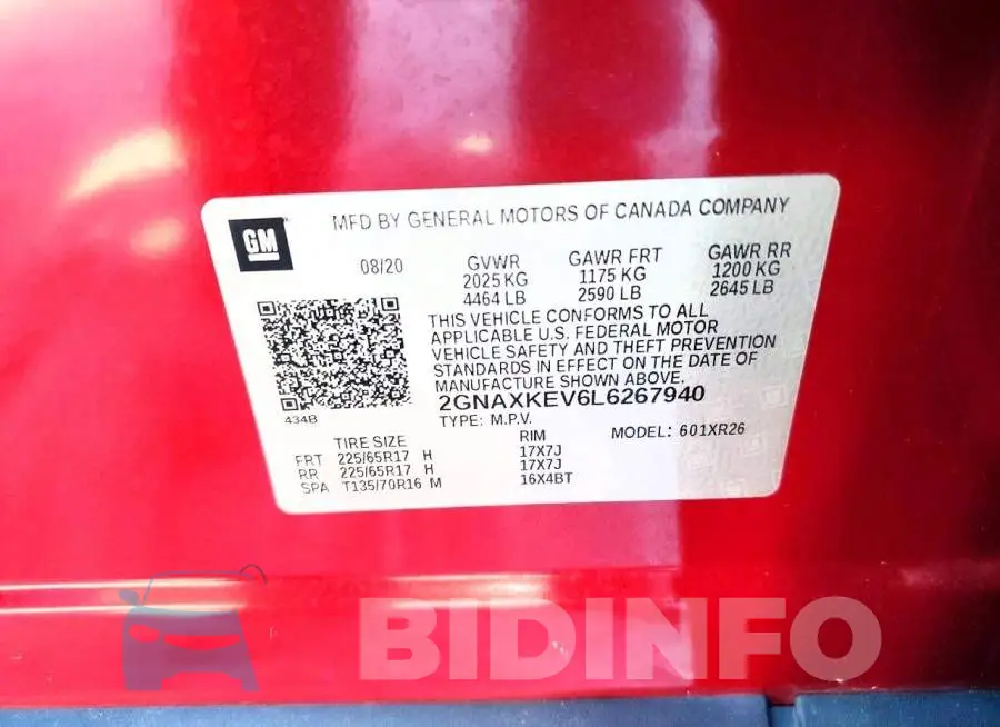 2GNAXKEV6L6267940 Photo# 12