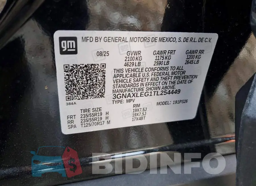 3GNAXLEG1TL254449 Photo# 13