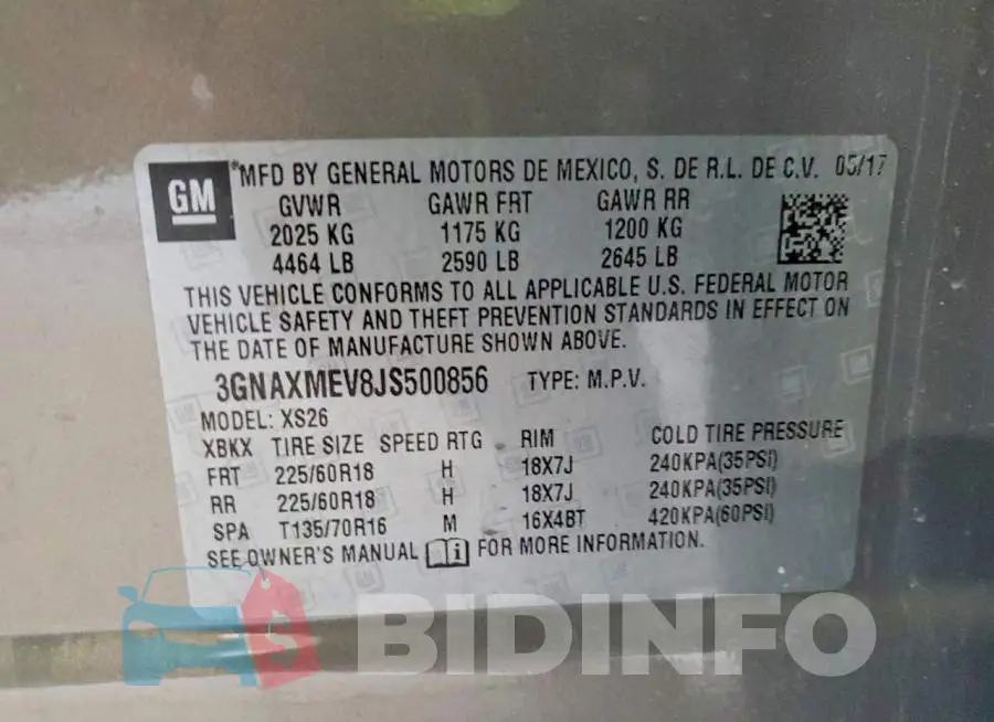 3GNAXMEV8JS500856 Photo# 12