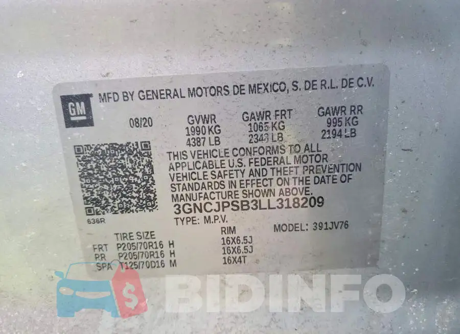 3GNCJPSB3LL318209 Photo# 13