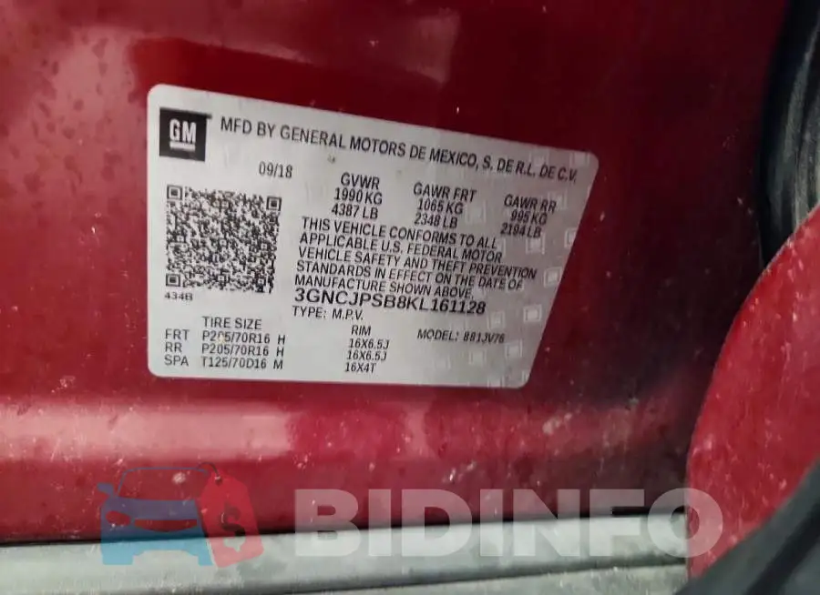 3GNCJPSB8KL161128 Photo# 14