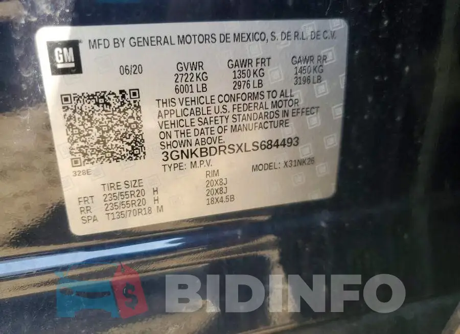 3GNKBDRSXLS684493 Photo# 13