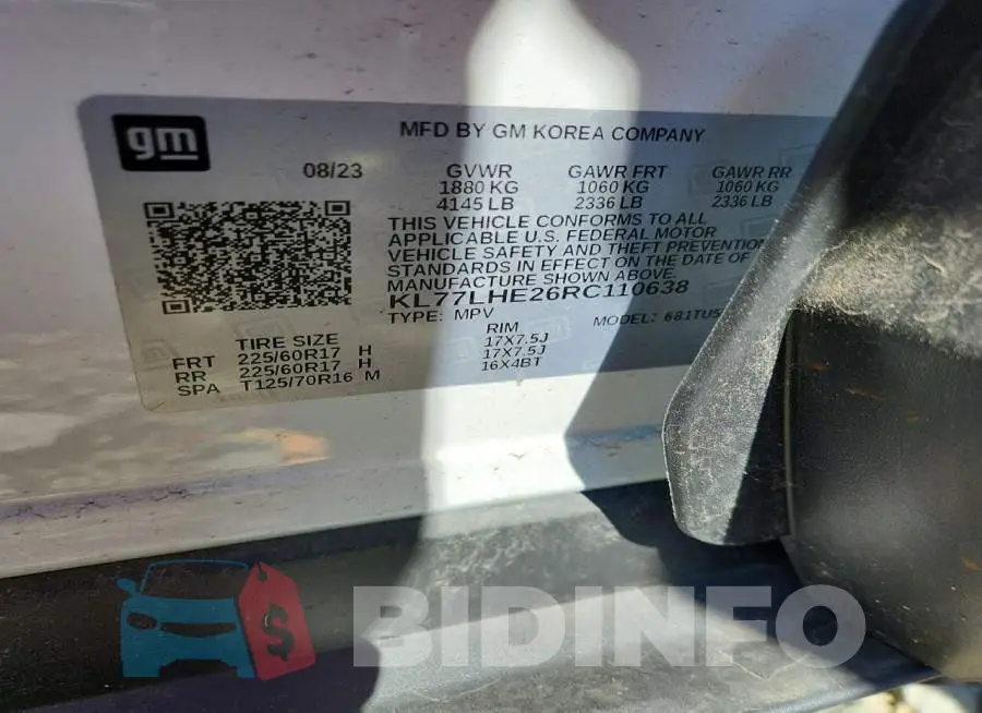 KL77LHE26RC110638 Photo# 13