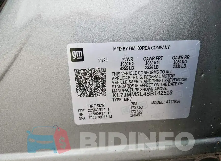 KL79MMSL4SB142513 Photo# 14