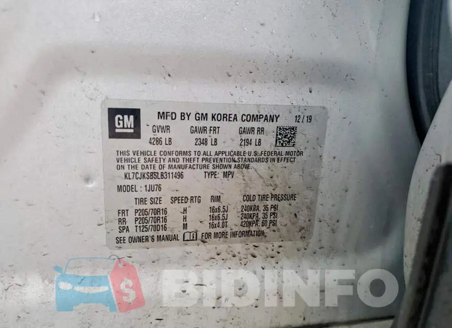 KL7CJKSB5LB311496 Photo# 12