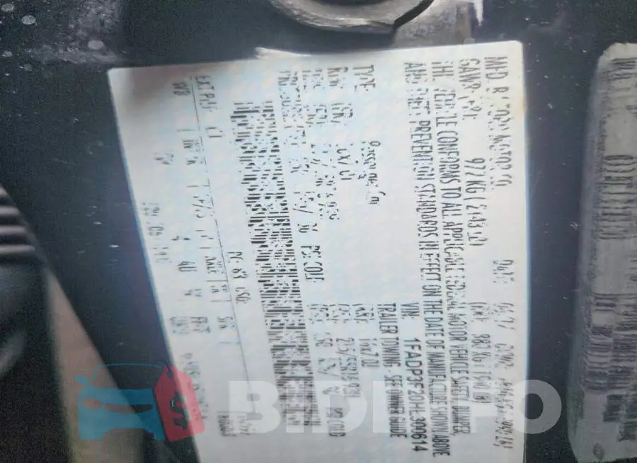 1FADP3F20HL300614 Photo# 12