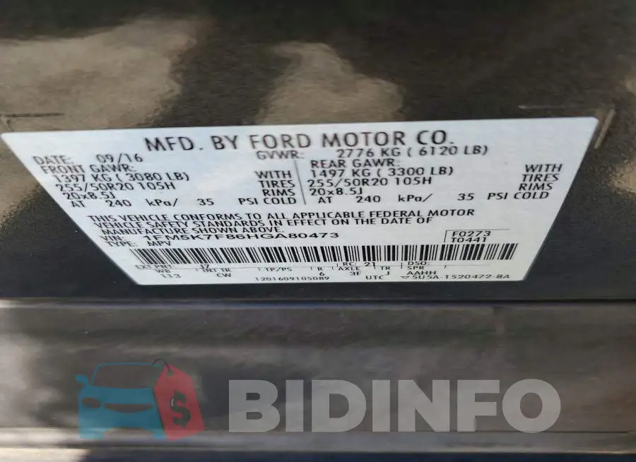 1FM5K7F86HGA80473 Photo# 12