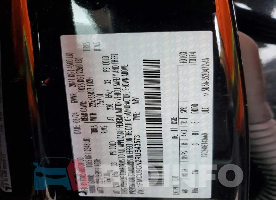 1FMCU9GN2RUB43573 Photo# 13