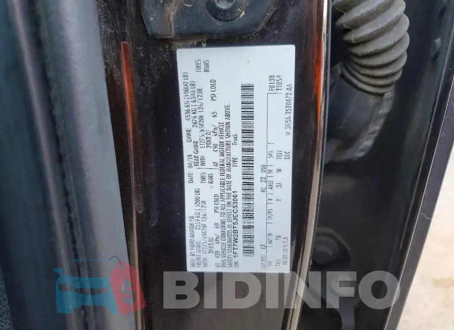 1FT7W2BT5JEC53061 Photo# 12