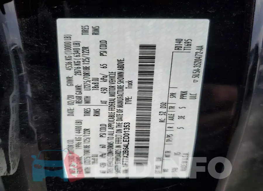 1FT7X2B64LED01353 Photo# 12