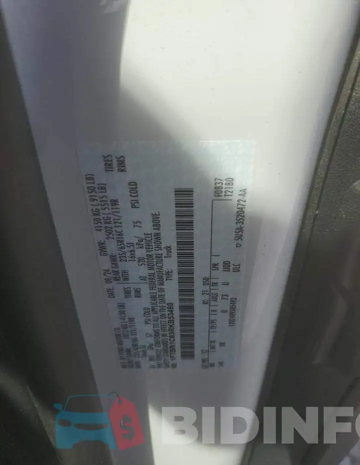 1FTBR1C83RKB53480 Photo# 13