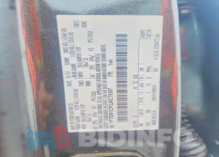 1FTEW1CP3JKC79307 Photo# 10