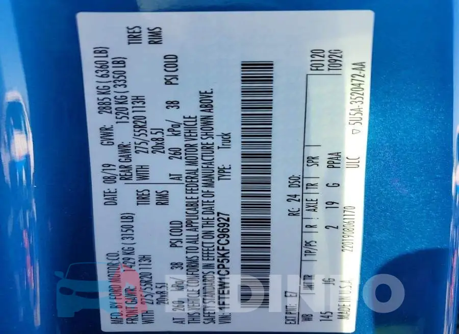 1FTEW1CP5KFC96927 Photo# 12
