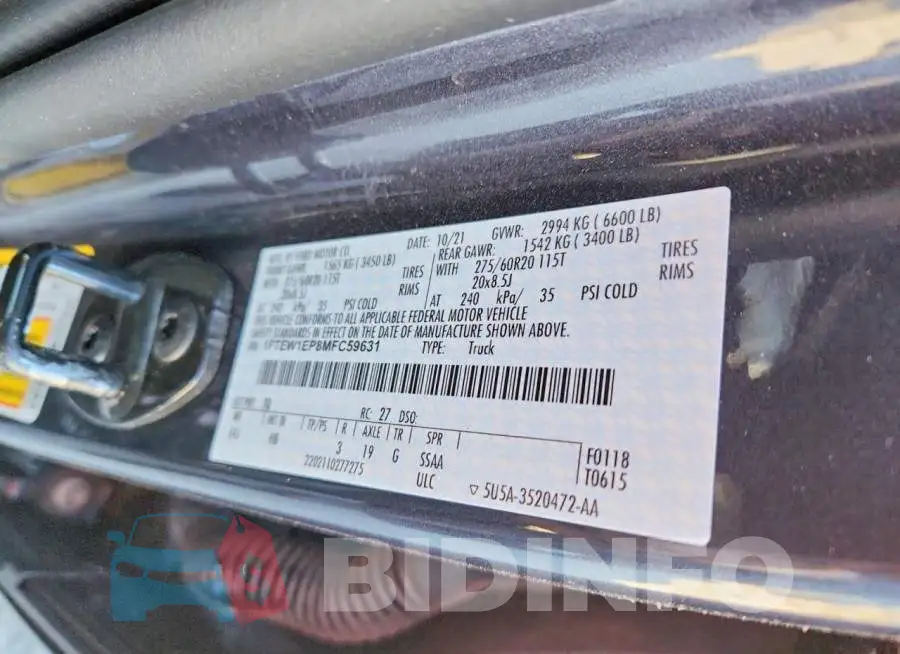 1FTEW1EP8MFC59631 Photo# 12