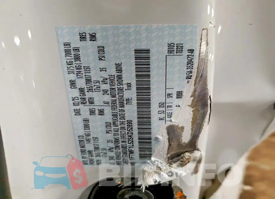 1FTMF1L52SKD52890 Photo# 13