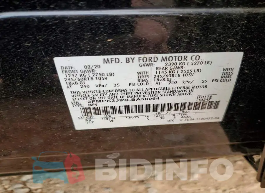 2FMPK3J99LBA58064 Photo# 13