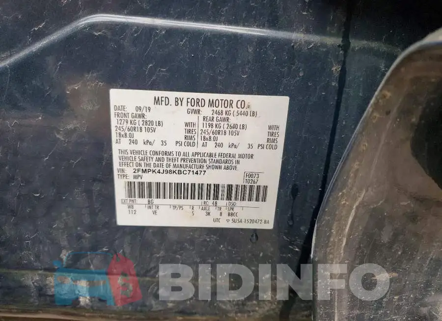 2FMPK4J98KBC71477 Photo# 13